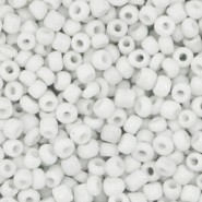 Seed beads 8/0 (3mm) Cloud white
